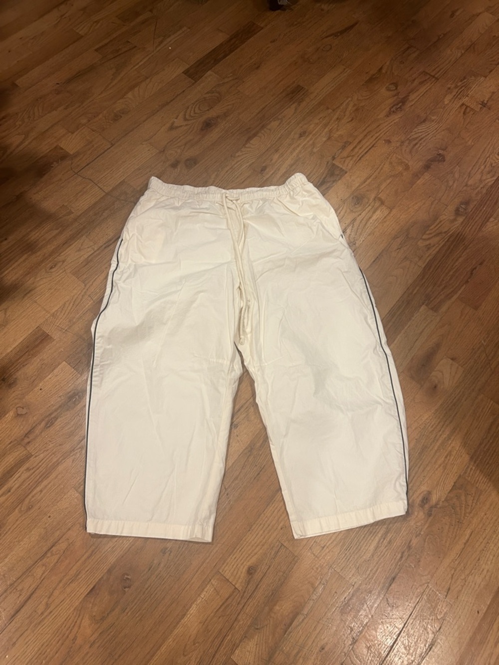 Women’s  Cream Track Pants with Side Stripe